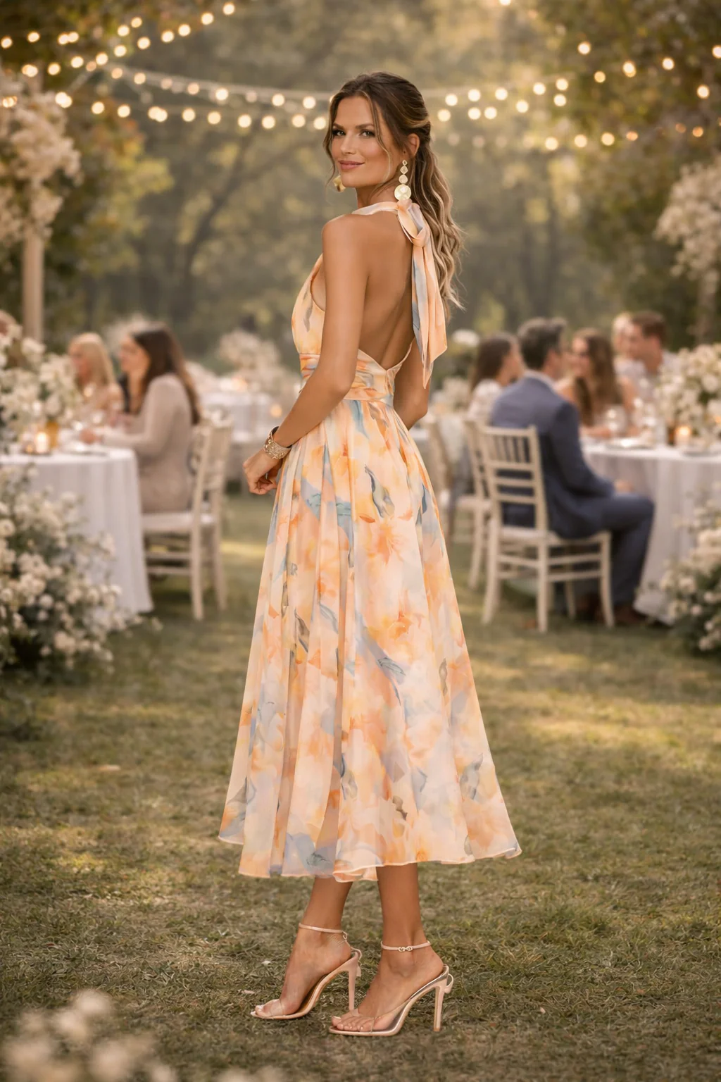 Vestido Halter Acuarela